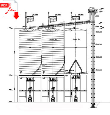 Dibujo de Cemento Silo