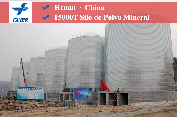 Tanques de almacenamiento de polvo mineral en Xingyang, China